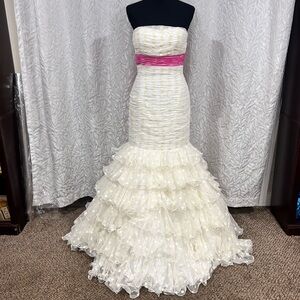 White mermaid Sherri hill dress